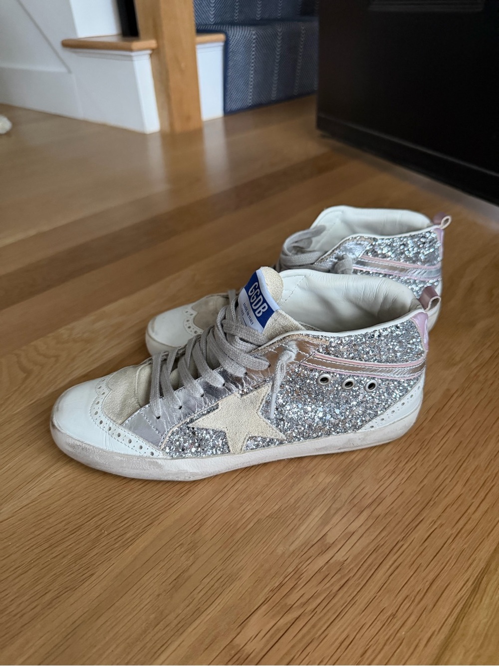 Golden Goose midstar Mid Star Silver Glitter 39